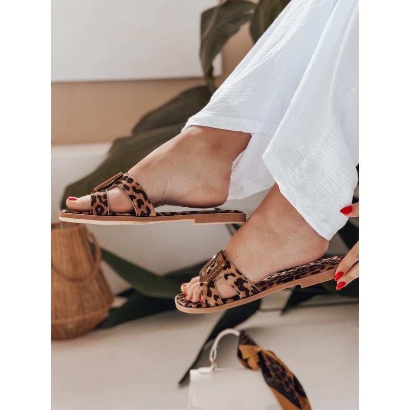Dámské pantofle GLAMSTEP s leopardím vzorem