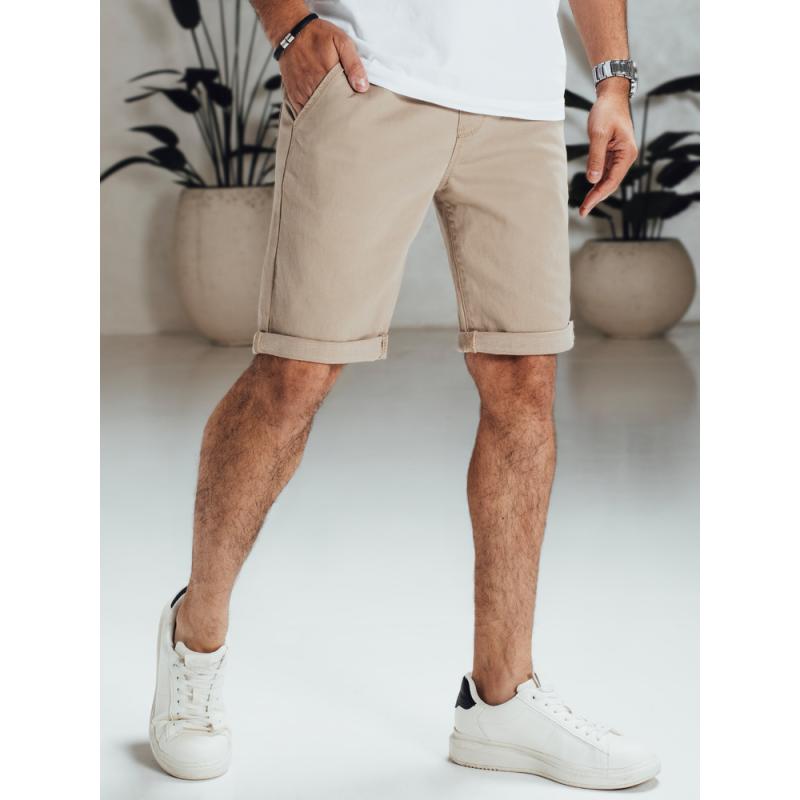 Pánské džínové šortky béžové