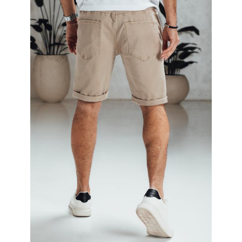 Pánské džínové šortky béžové