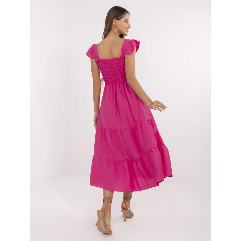 Fukszia pánt nélküli nyári ruha
