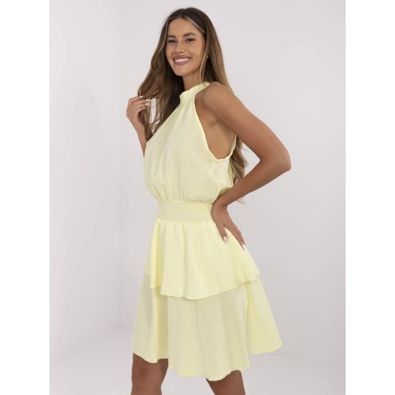 Mušelínové šaty svetlo žlté