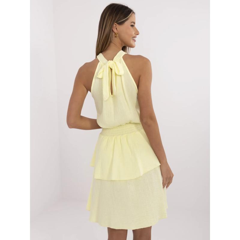 Mušelínové šaty svetlo žlté