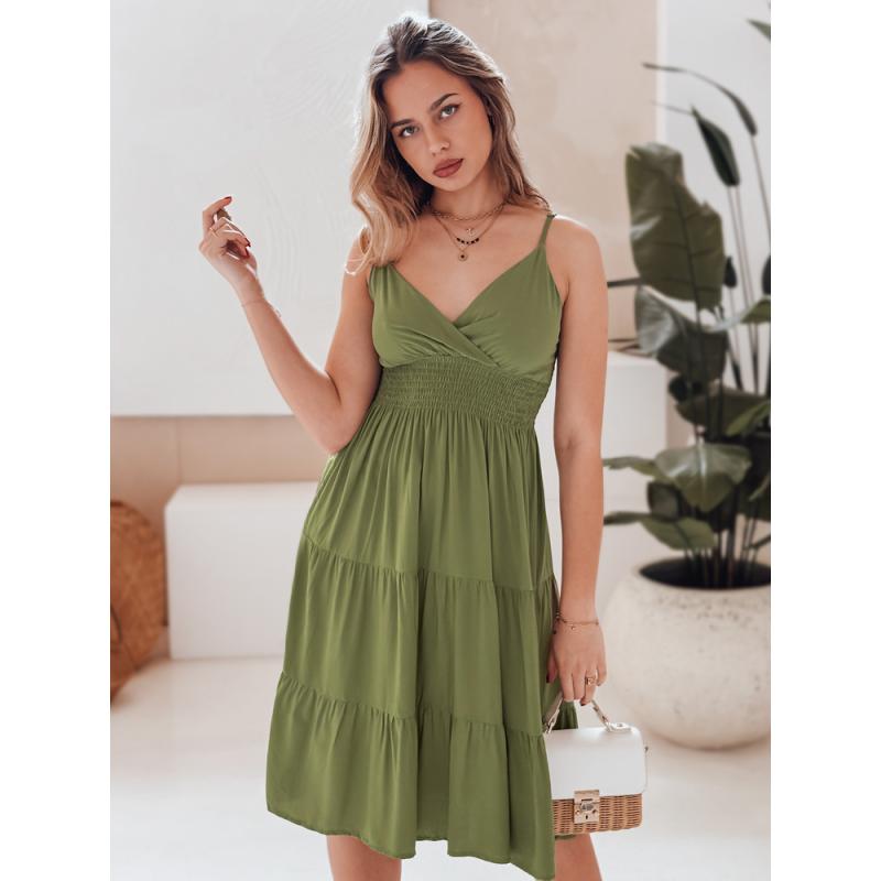 Midi ruha MISSBREEZE zöld