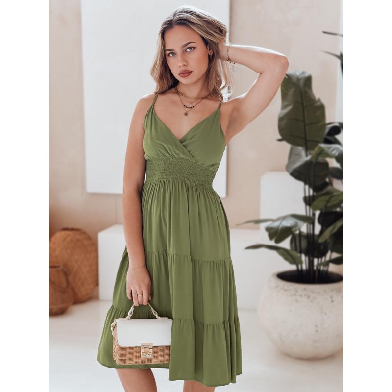 Midi ruha MISSBREEZE zöld
