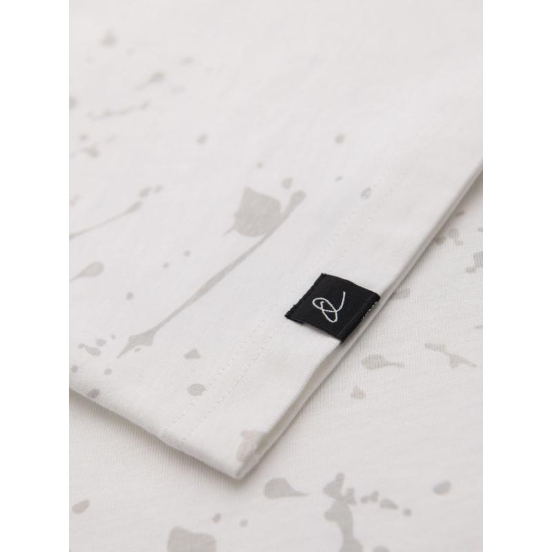 Pánské tričko s potiskem a kulatým výstřihem - bílé V1 OM-TSFP-0187