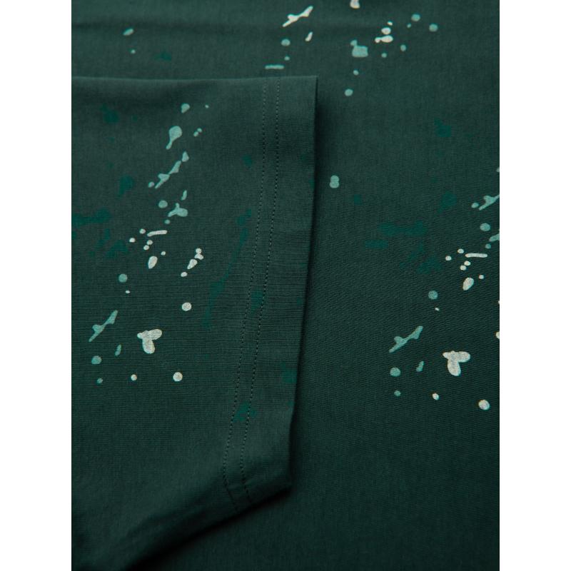 Pánské tričko s potiskem a kulatým výstřihem - zelené V3 OM-TSFP-0187