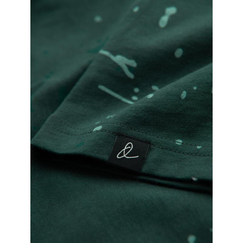 Pánské tričko s potiskem a kulatým výstřihem - zelené V3 OM-TSFP-0187