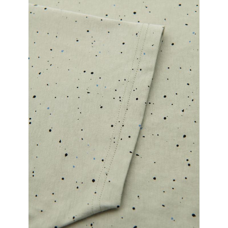 Pánské bavlněné tričko s potiskem a kulatým výstřihem - mátové V3 OM-TSFP-0186