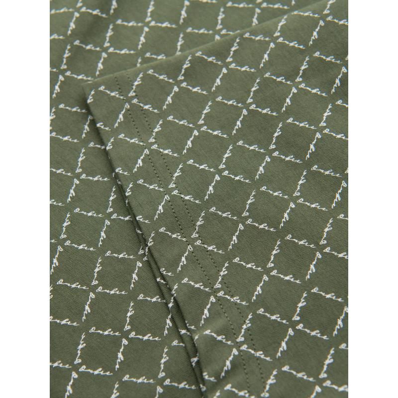 Férfi kötött póló all-over mintával - olajzöld V2 OM-TSFP-0250 OM-TSFP-0250