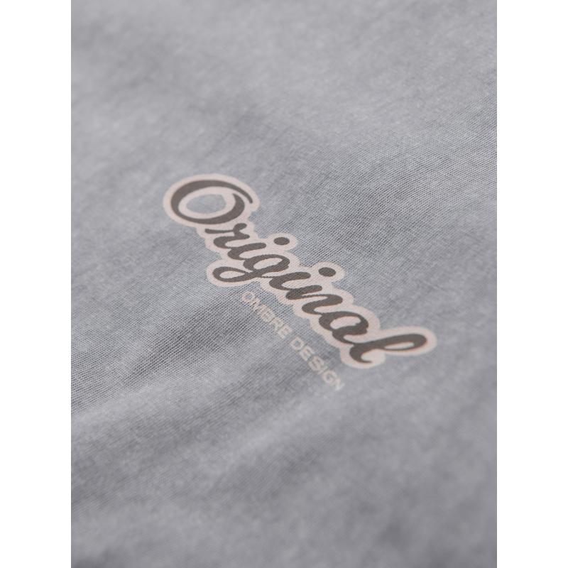 Pamut póló mell- és hátsó részen nyomtatott mintával - szürke V1 OM-TSWT-0201