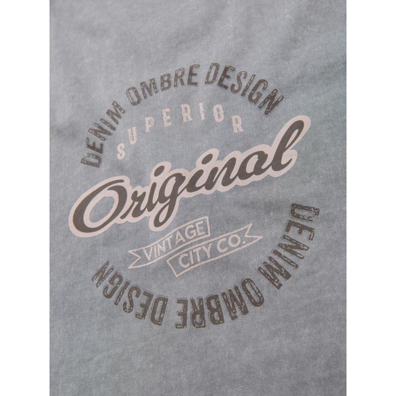 Pamut póló mell- és hátsó részen nyomtatott mintával - szürke V1 OM-TSWT-0201