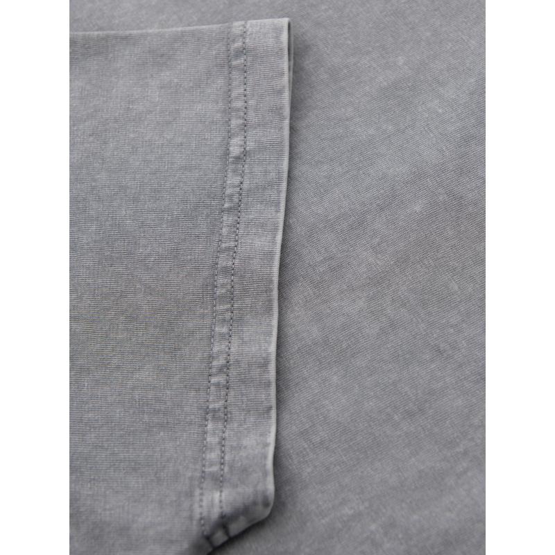 Pamut póló mell- és hátsó részen nyomtatott mintával - szürke V1 OM-TSWT-0201