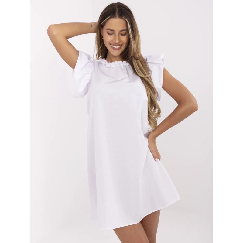 Biele bavlnené šaty na leto