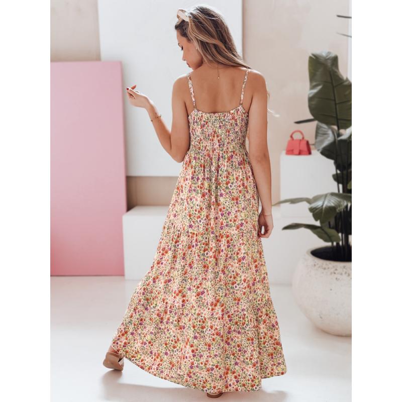 FLORALUSH maxiruha piros és lila virágokkal