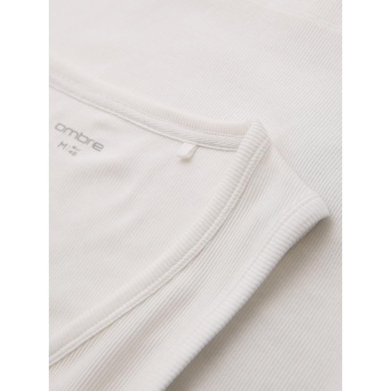 Pánské bavlněné základní tričko s ramínky - bílé V1 OM-TSBT-0239