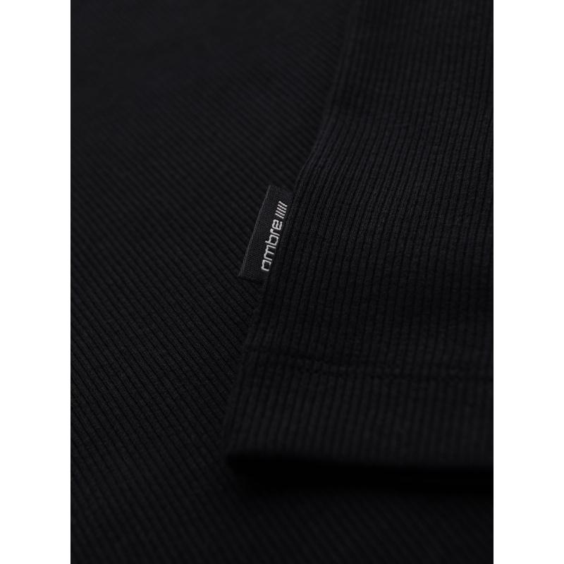 Pánske bavlnené základné tričko s ramienkami - čierne V3 OM-TSBT-0239