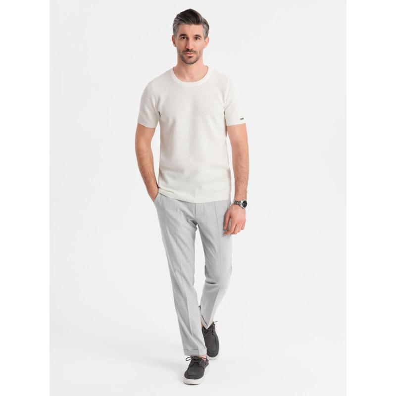 Pánská prošívaná bunda s leskem a stojáčkem – černá V1 OM-JALP-0218