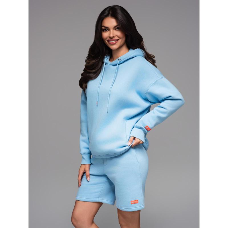 UNISEX kapucnis pulóver + sportrövidnadrág – kék V8 Z110