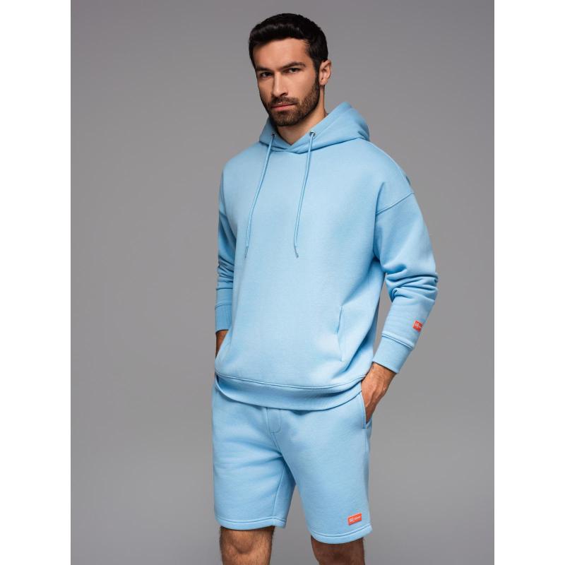 UNISEX kapucnis pulóver + sportrövidnadrág – kék V8 Z110