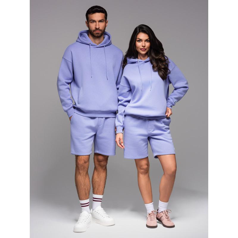 UNISEX kapucnis pulóver + sportrövidnadrág – levendula V9 Z110