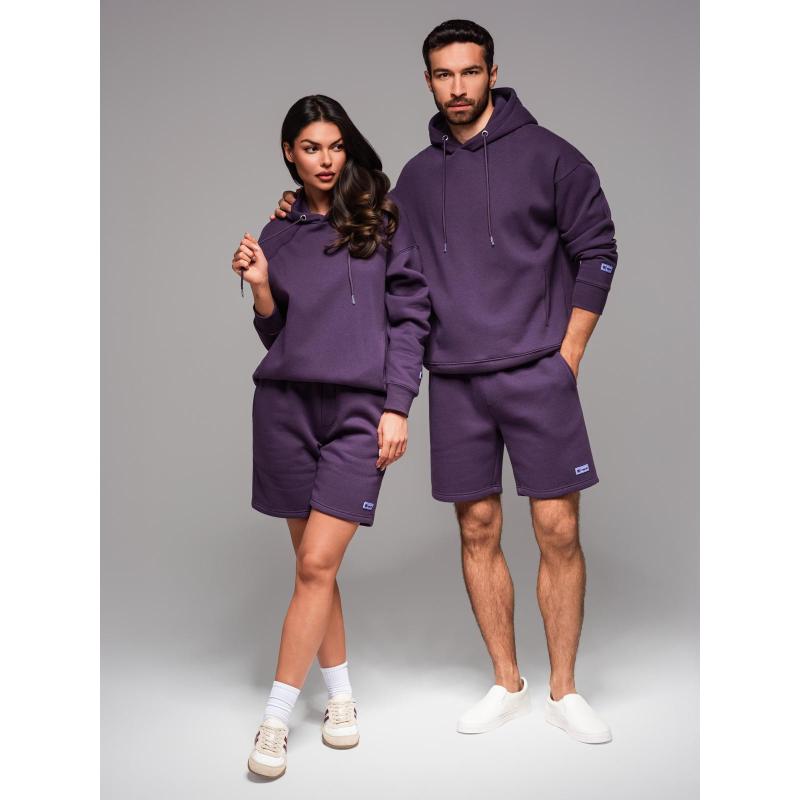 UNISEX kapucnis pulóver + sportrövidnadrág – lila V13 Z110