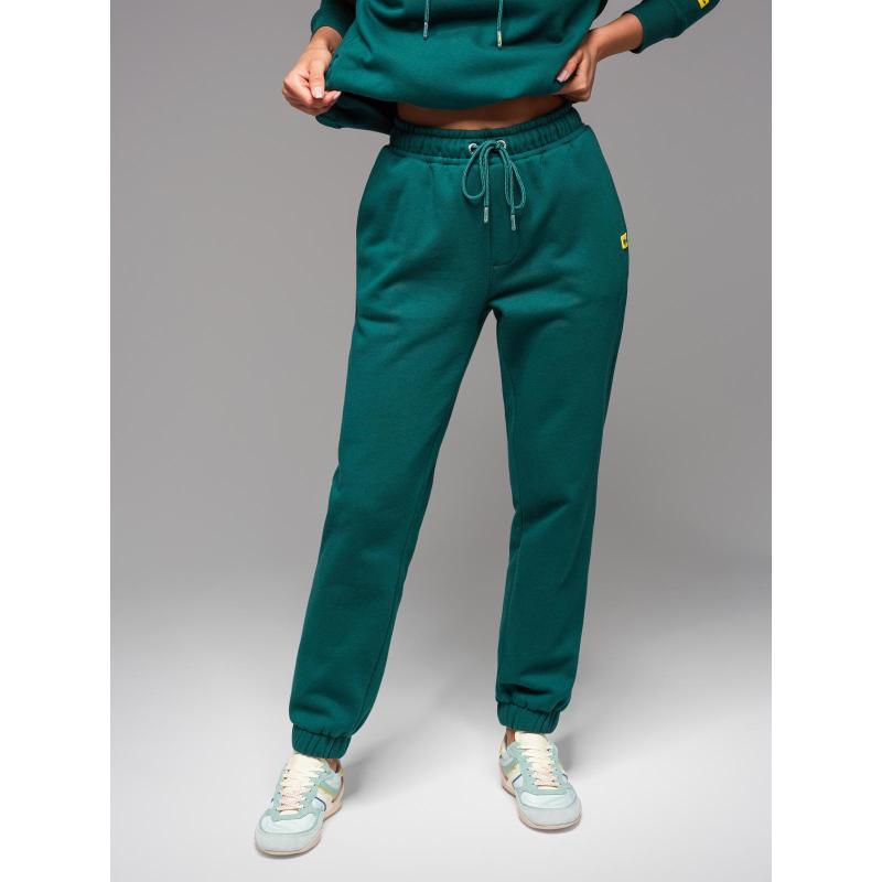 UNISEX mikina s kapucí + kalhoty se stahovací šňůrkou ve sportovním stylu – tmavě zelená V17 Z111