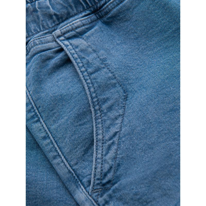 Pánske džínsové šortky s ohrnutou nohavicou - svetlomodré V1 OM-SRDS-0161