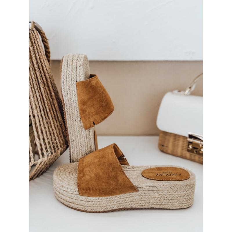 Női papucs SUMMERRY kamel