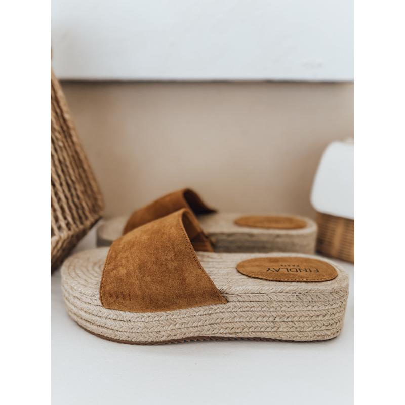 Női papucs SUMMERRY kamel