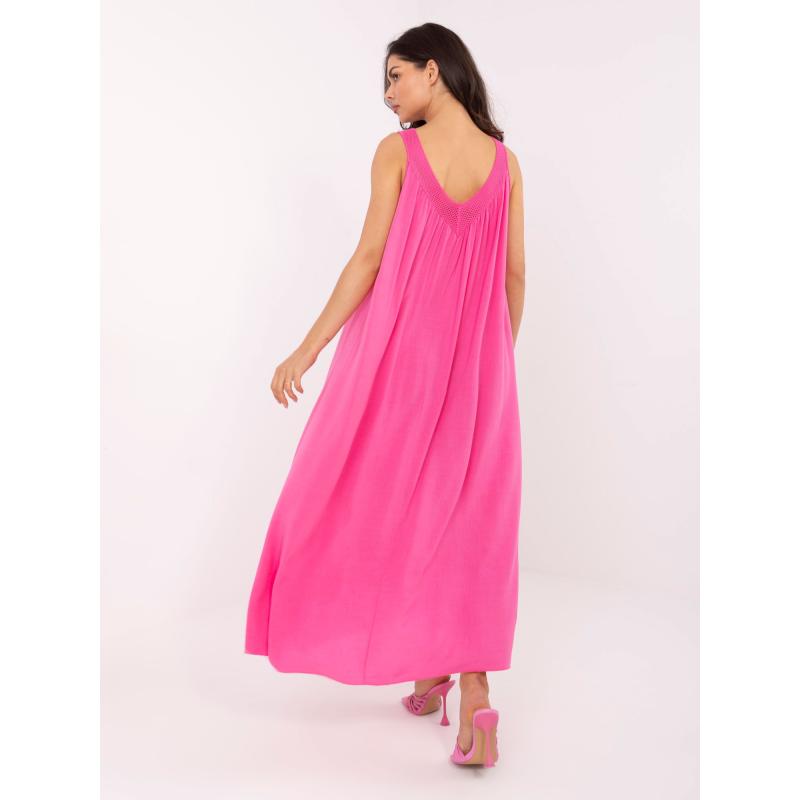 Rózsaszínű, laza szabású, viszkózból készült ruha OCH BELLA