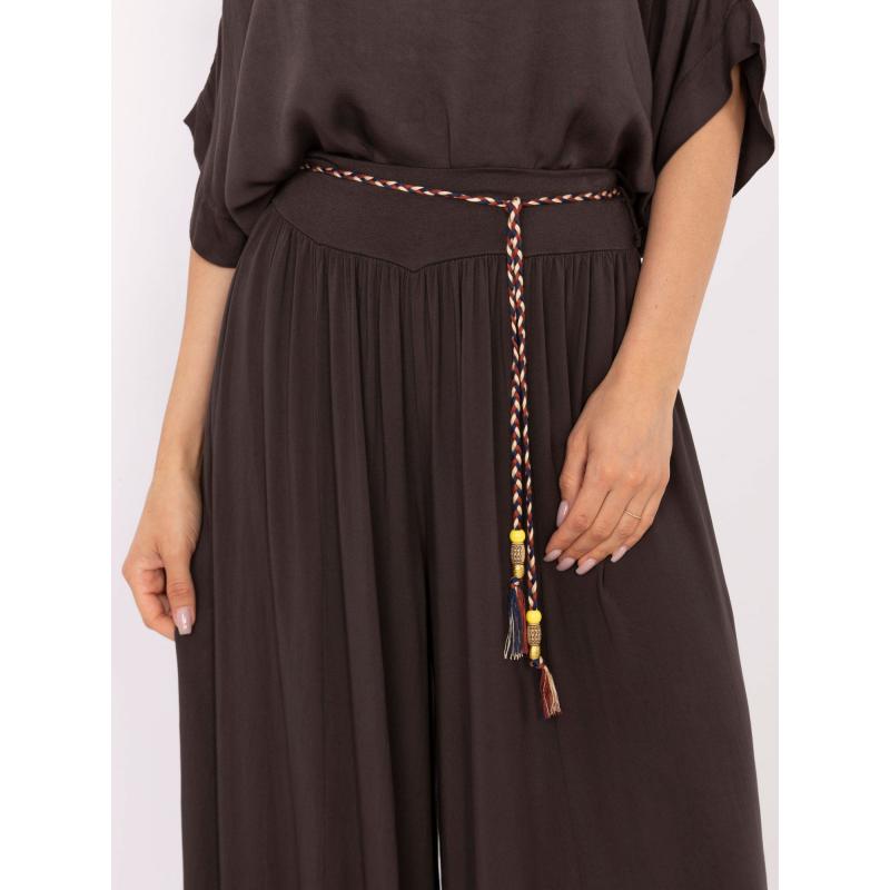 Sötétbarna széles nyári nadrág Surie OCH BELLA OCH BELLA