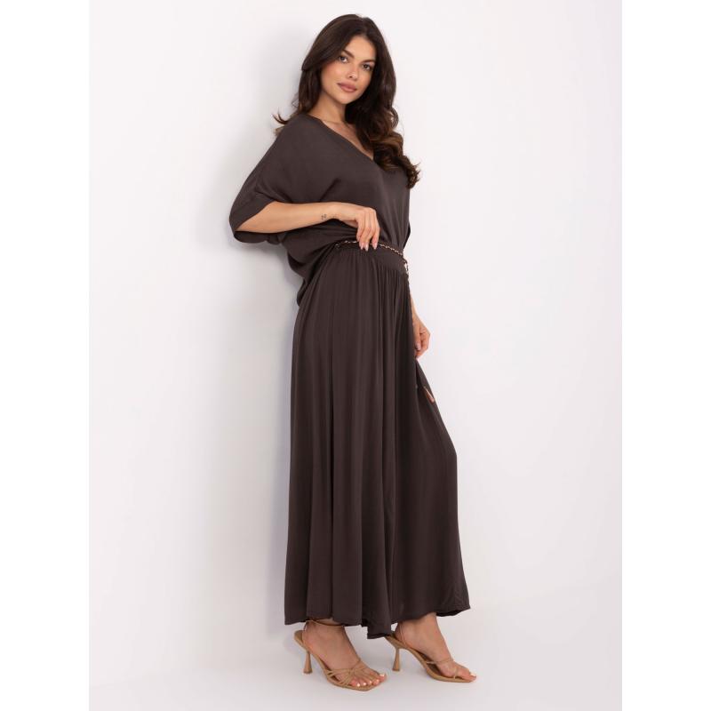 Sötétbarna széles nyári nadrág Surie OCH BELLA OCH BELLA