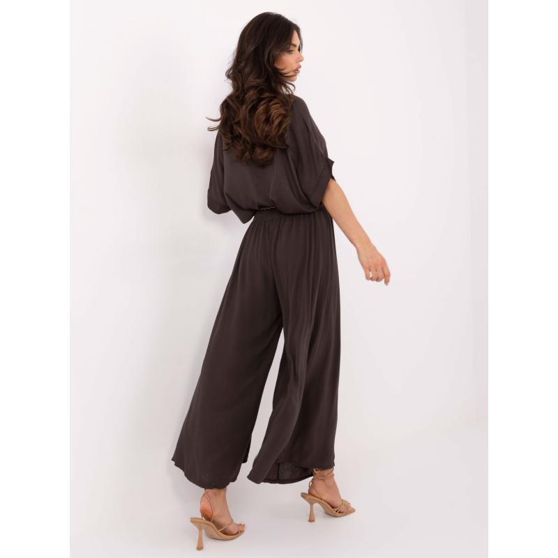 Sötétbarna széles nyári nadrág Surie OCH BELLA OCH BELLA