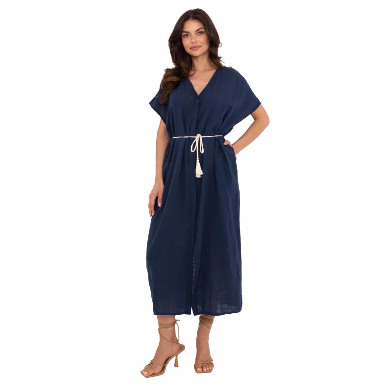 Sötétkék rövid ujjú ruha OCH BELLA