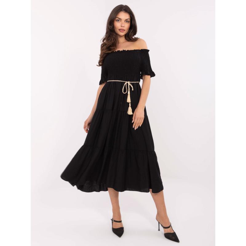 Fekete spanyol rövid ujjú ruha