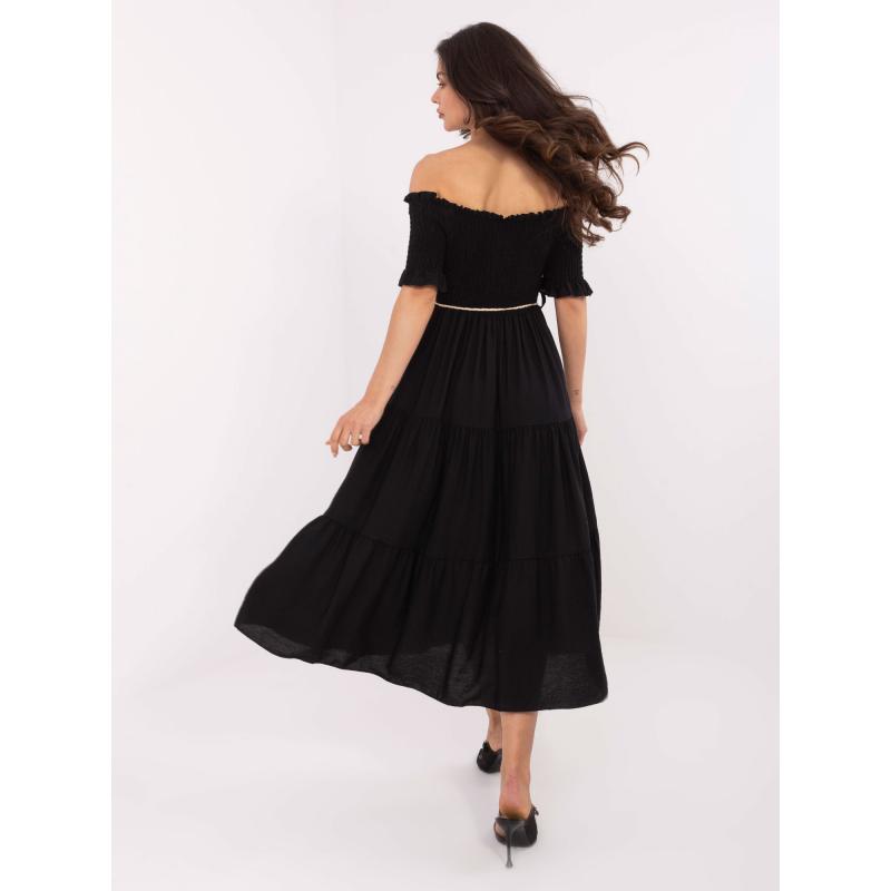 Fekete spanyol rövid ujjú ruha