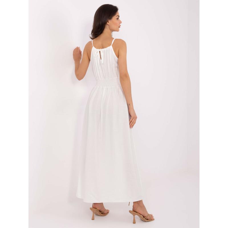 Bílé letní šaty se zavazováním na zádech
