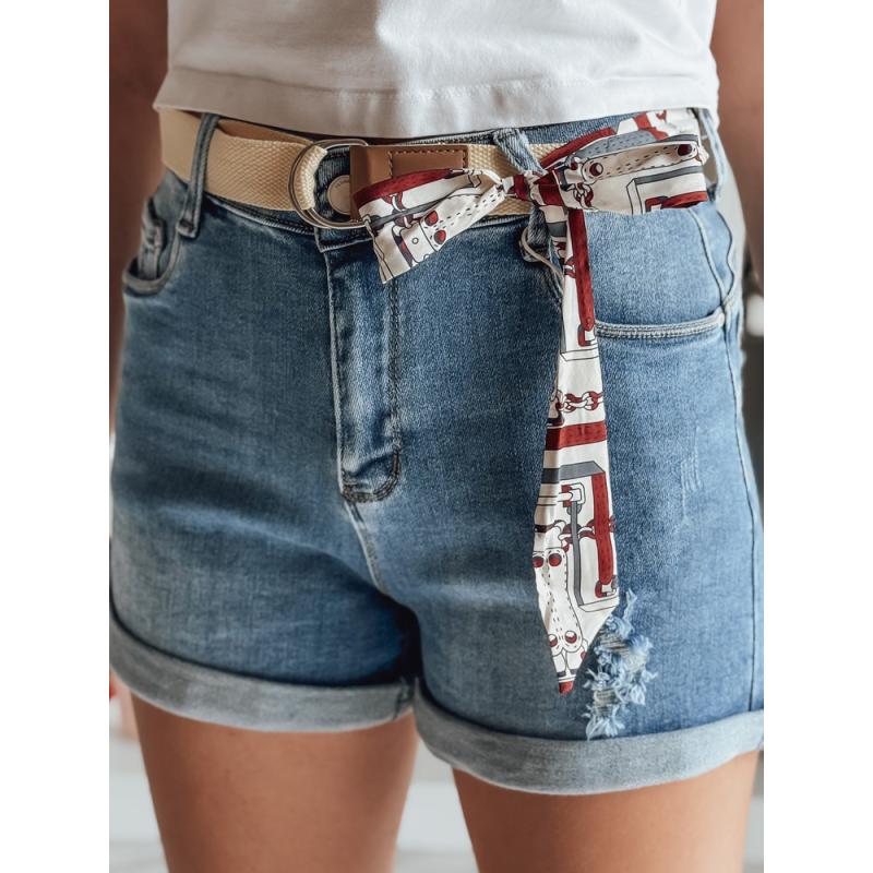 Női farmer rövidnadrág BELTLOVE kék