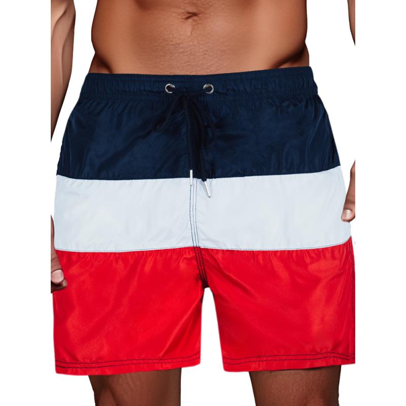 Pánské plavecké šortky tmavě modré a šedé