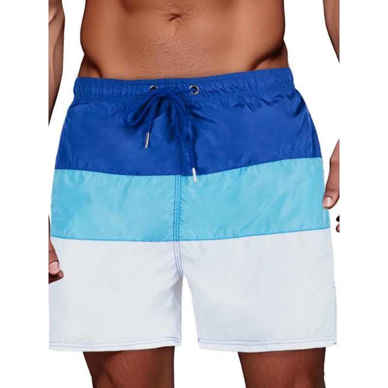 Pánské plavecké šortky modré a bílé