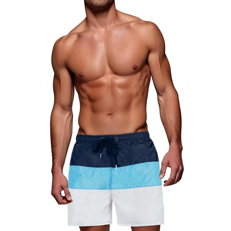 Férfi úszónadrág tengerészkék és fehér