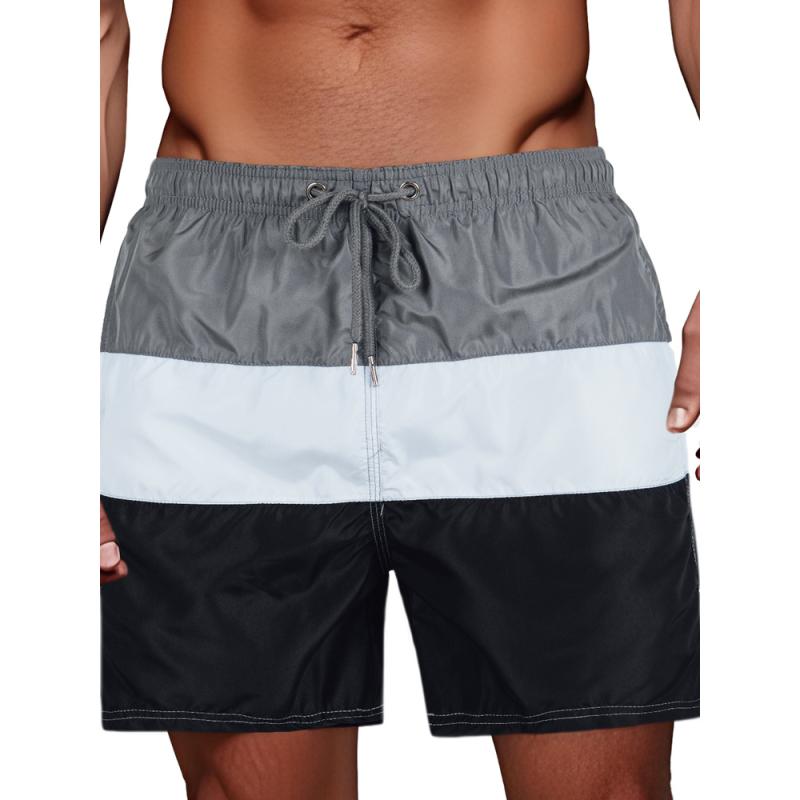 Pánské plavecké šortky šedobílé