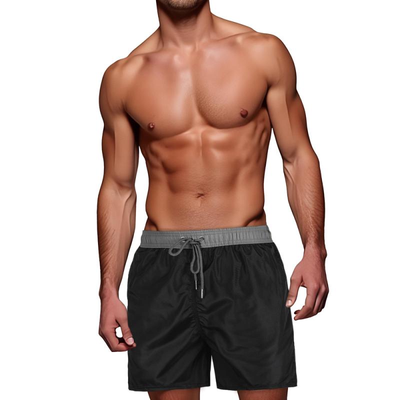 Pánske šortky čierno-šedé