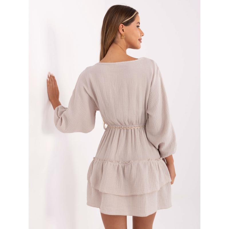 Bézs boho muszlin ruha