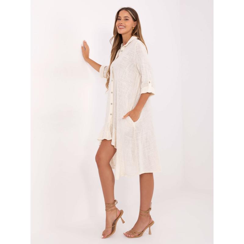 Világos bézs nyári ruha szmokinggal OCH BELLA