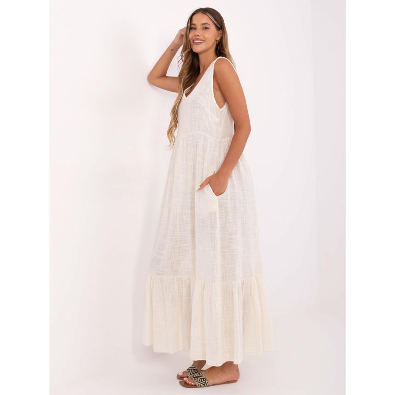 Világos bézs ruha zsebekkel OCH BELLA