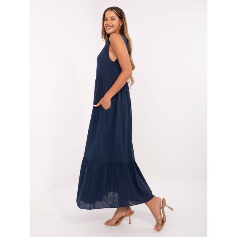 Sötétkék nyári ruha laza szabású OCH BELLA