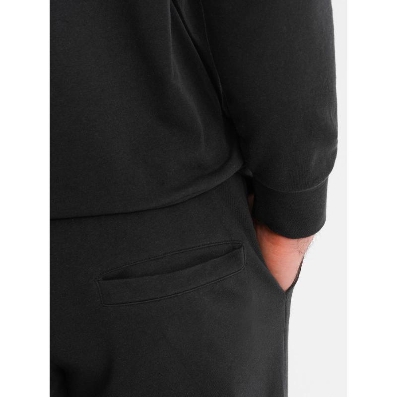 Pánská mikina s kapucí + tepláky – černá V1 Z107