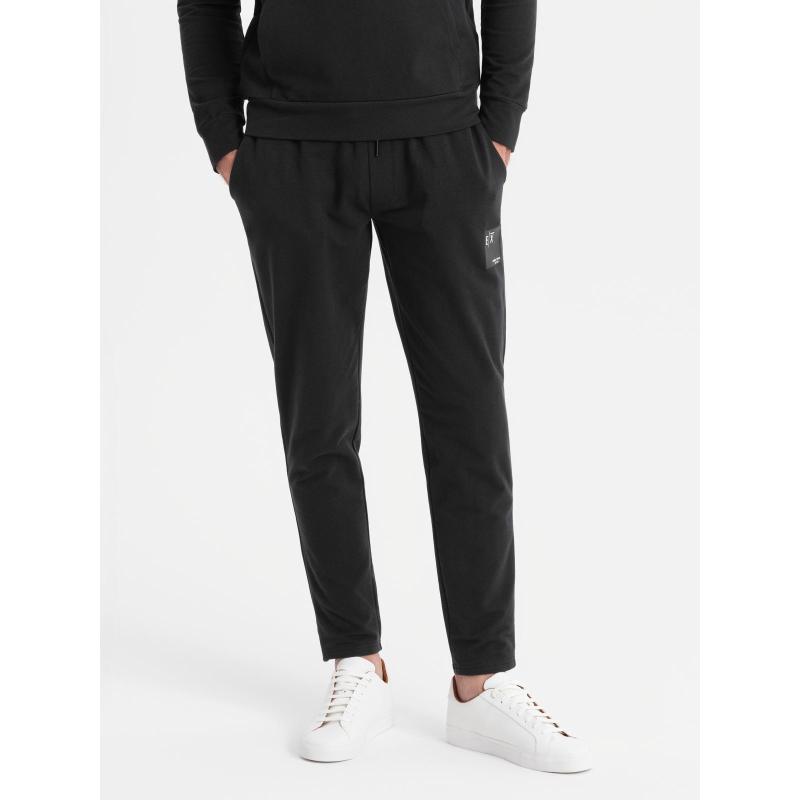 Pánská mikina s kapucí + tepláky – černá V1 Z107