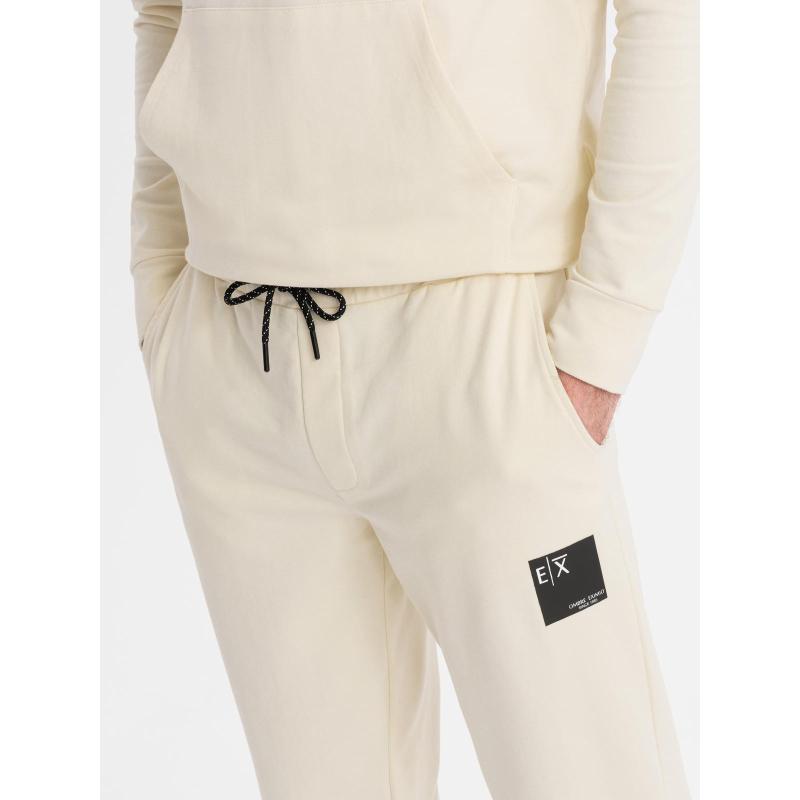 Pánská mikina s kapucí + tepláky – krémová V2 Z107